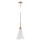 Nuvo Tango 1-Light Small Pendant Matte White with Burnished Brass 60/7471 - alternate 3